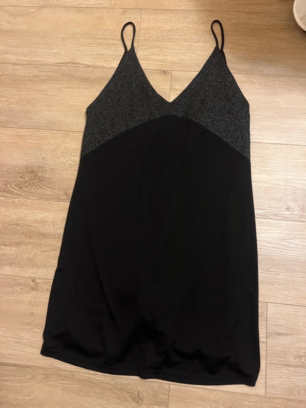 Zara Black Dress with Shimmering Bodice